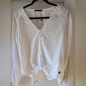 White long sleeve A&F top